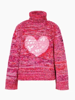 Chalet Wear|Sweaters & Hoodies-Goldbergh AIMEE Long Sleeve Knit Sweater flame/pink