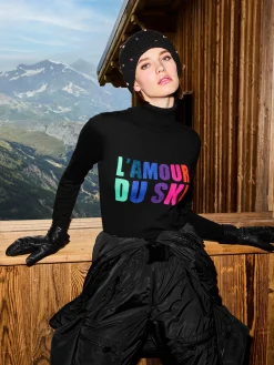 Chalet Wear|Longsleeves And T-Shirts-Goldbergh AMOUR Long Sleeve Knit Sweater black