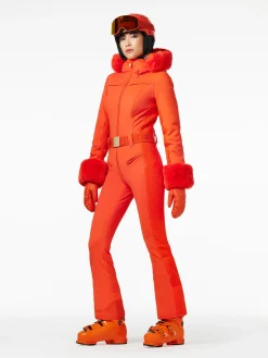 Ski Pakken-Goldbergh ANGELE FAUX BORDER Ski Suit Orange