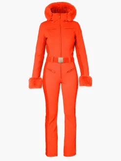 Ski Pakken-Goldbergh ANGELE FAUX BORDER Ski Suit Orange
