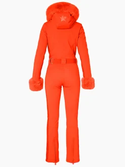 Ski Pakken-Goldbergh ANGELE FAUX BORDER Ski Suit Orange