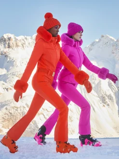 Ski Pakken-Goldbergh ANGELE FAUX BORDER Ski Suit Orange