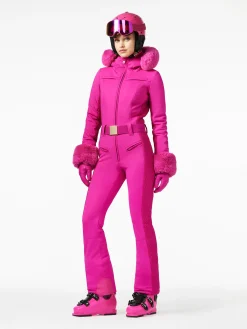 Ski Pakken-Goldbergh ANGELE FAUX BORDER Ski Suit passion pink