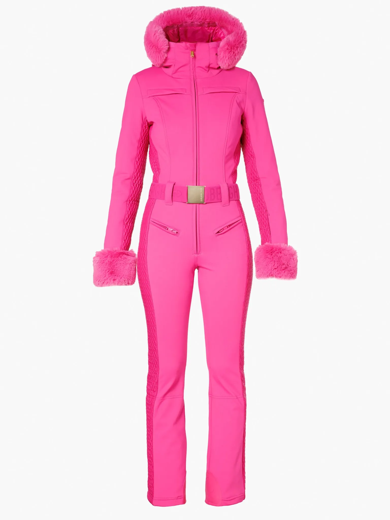 Ski Pakken-Goldbergh ANGELE FAUX BORDER Ski Suit passion pink