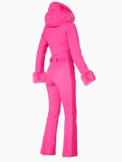 Ski Pakken-Goldbergh ANGELE FAUX BORDER Ski Suit passion pink
