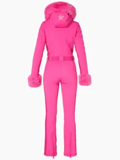 Ski Pakken-Goldbergh ANGELE FAUX BORDER Ski Suit passion pink