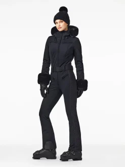Ski Pakken-Goldbergh ANGELE FAUX BORDER Ski Suit black