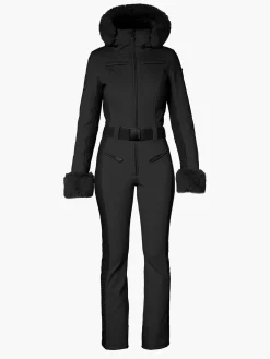 Ski Pakken-Goldbergh ANGELE FAUX BORDER Ski Suit black