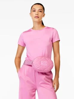 Longsleeves & T-Shirts-Goldbergh AVERY Short Sleeve Top miami pink