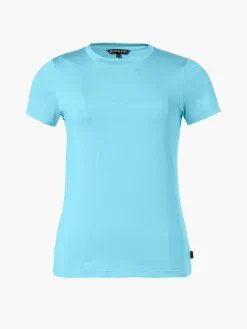 Longsleeves & T-Shirts-Goldbergh AVERY Short Sleeve Top atlantic blue