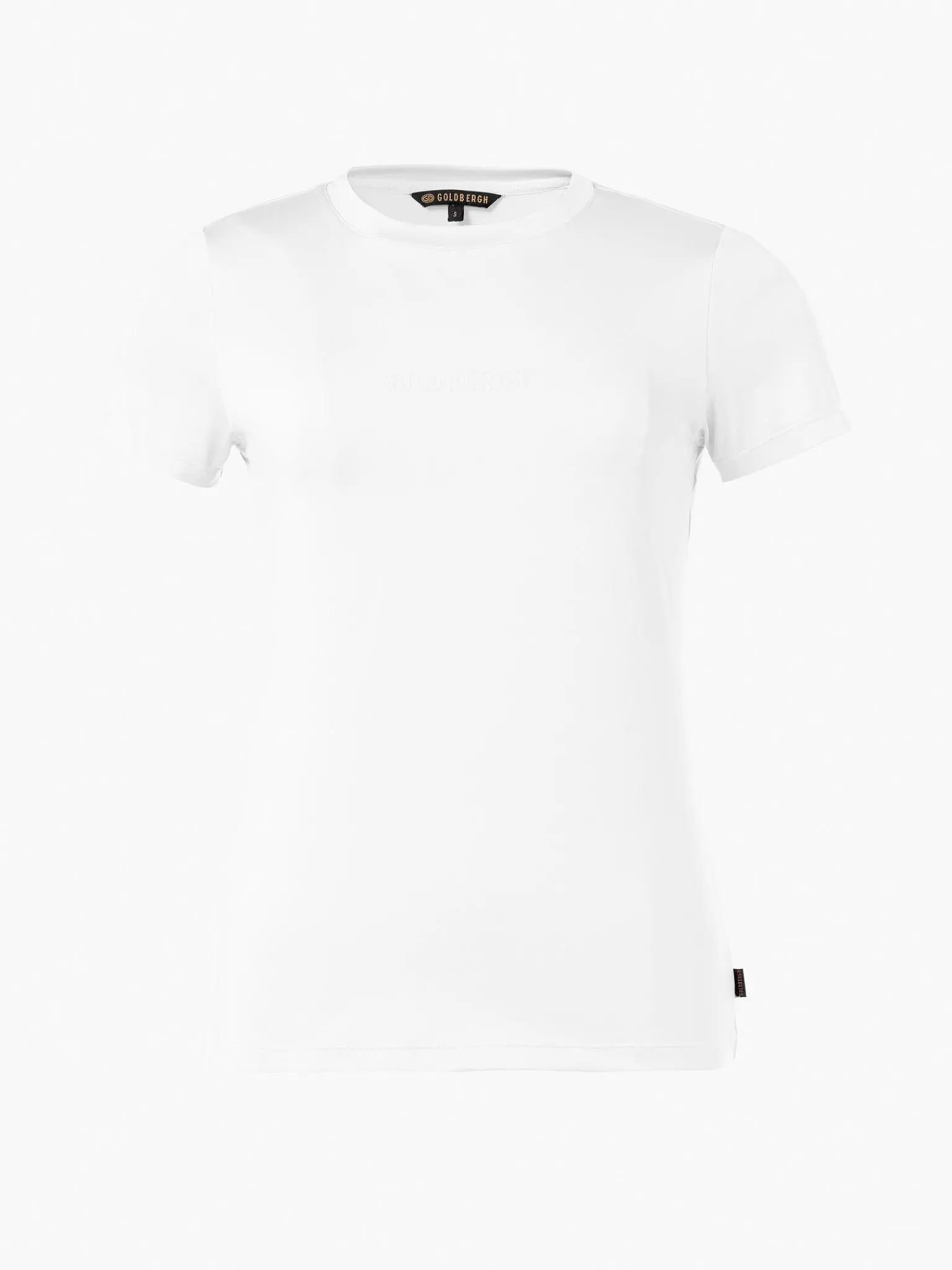 Longsleeves & T-Shirts-Goldbergh AVERY Short Sleeve Top white