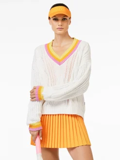 Sweaters & Hoodies-Goldbergh CABLE Knit Sweater white