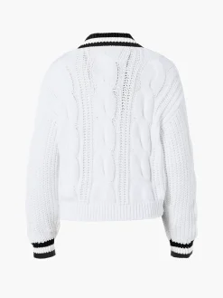 Sweaters & Hoodies-Goldbergh CABLE Knit Sweater black/white