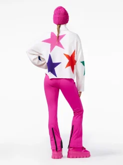 Chalet Wear|Sweaters & Hoodies-Goldbergh CALORE Long Sleeve Knit Sweater white