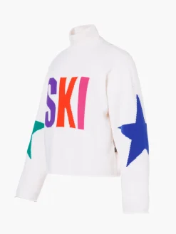 Chalet Wear|Sweaters & Hoodies-Goldbergh CALORE Long Sleeve Knit Sweater white