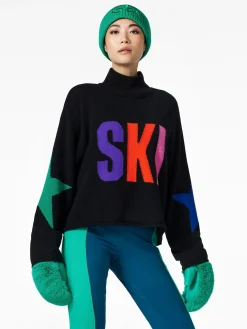 Chalet Wear|Sweaters & Hoodies-Goldbergh CALORE Long Sleeve Knit Sweater black