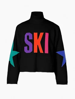 Chalet Wear|Sweaters & Hoodies-Goldbergh CALORE Long Sleeve Knit Sweater black