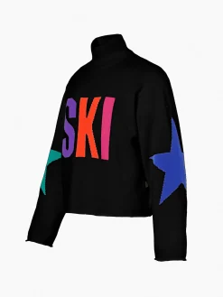 Chalet Wear|Sweaters & Hoodies-Goldbergh CALORE Long Sleeve Knit Sweater black