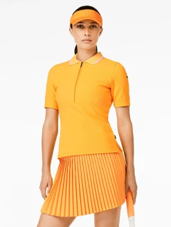 Longsleeves & T-Shirts-Goldbergh CASSIA Short Sleeve Top papaya