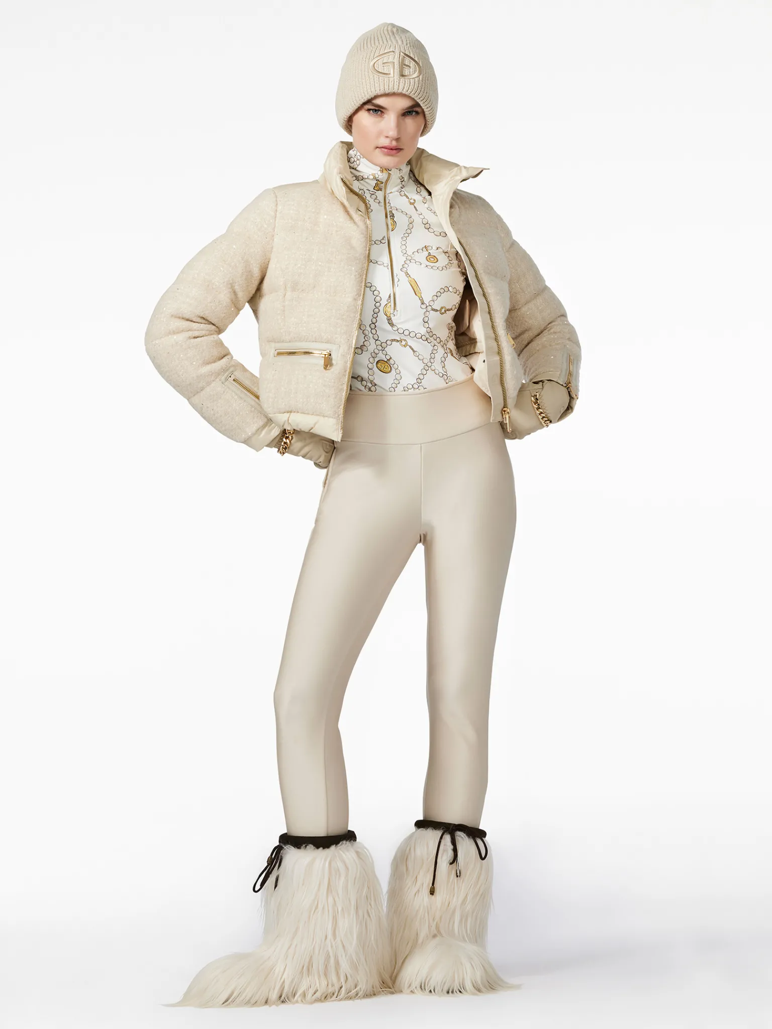 Jackets|Ski Jassen-Goldbergh CHAMONIX Ski Jacket cream