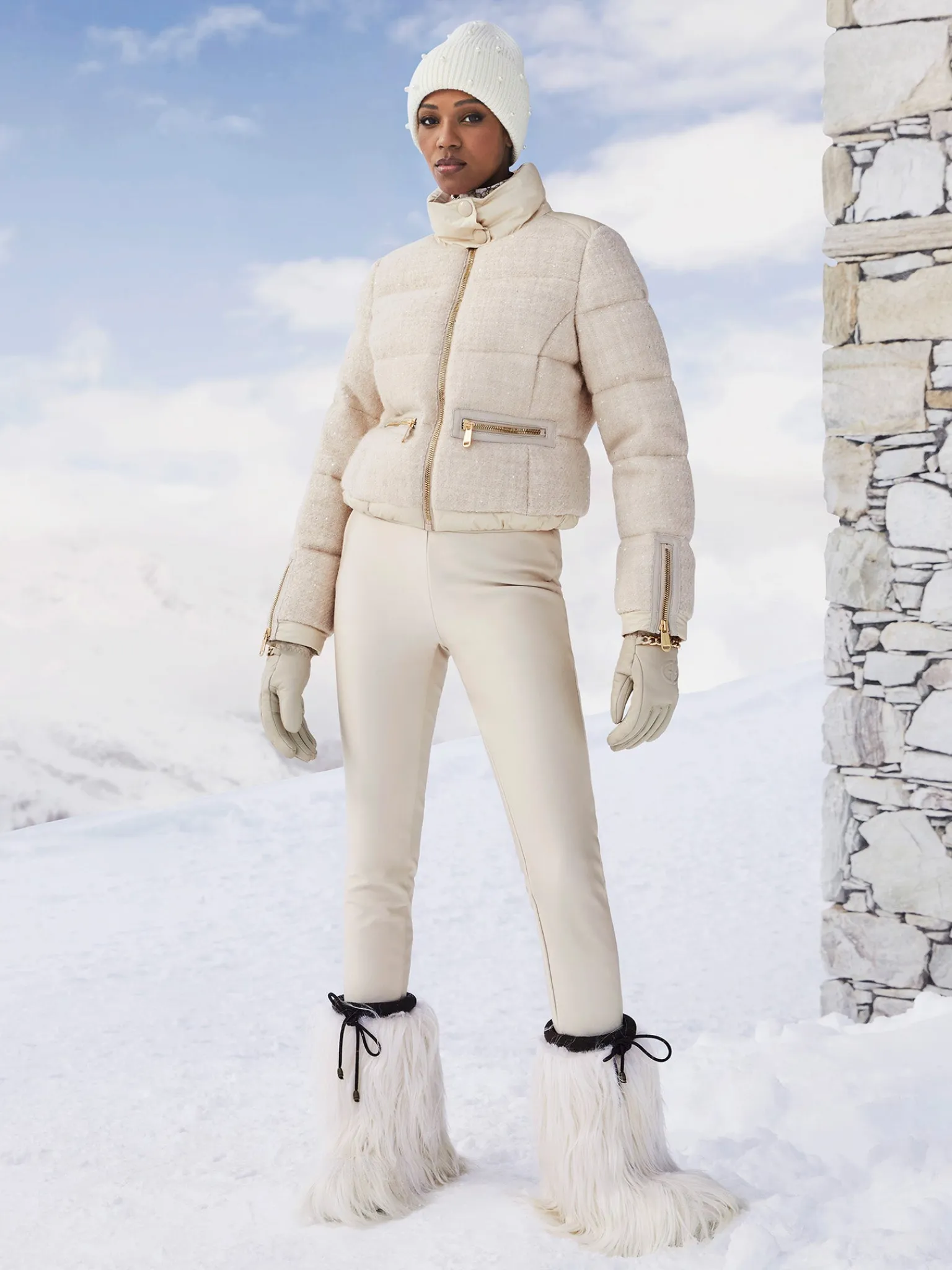 Jackets|Ski Jassen-Goldbergh CHAMONIX Ski Jacket cream