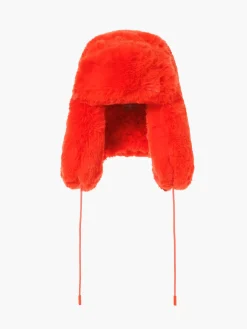 Accessories|Hats & Beanies-Goldbergh CHER Fluffy Aviator Hat orange