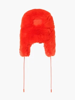 Accessories|Hats & Beanies-Goldbergh CHER Fluffy Aviator Hat orange