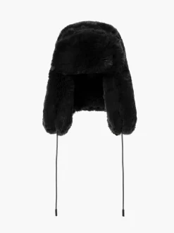 Accessories|Hats & Beanies-Goldbergh CHER Fluffy Aviator Hat black