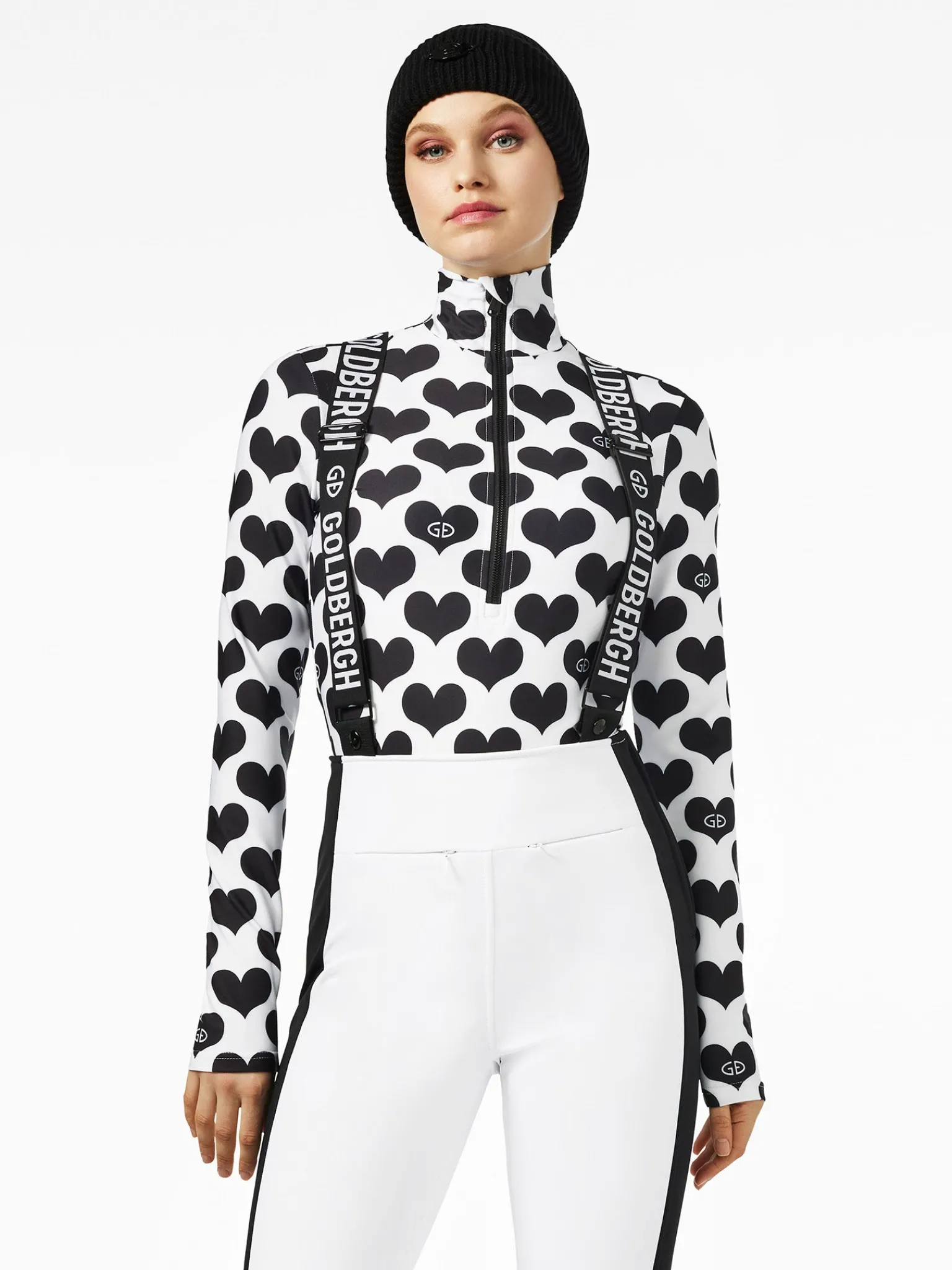 Longsleeves & T-Shirts|Pully'S-Goldbergh CHÉRIE Ski Pully white/black