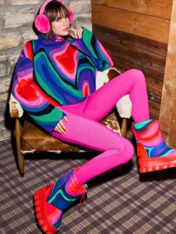 Ski Baselayers-Goldbergh Contour Baselayer Pant Passion pink