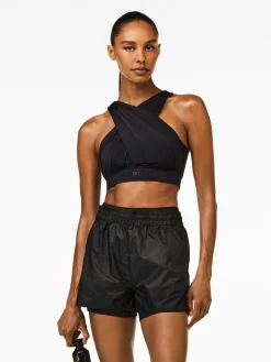 Sportbeha'S & Tops|Longsleeves & T-Shirts-Goldbergh DRAPE Bra black