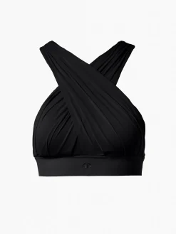 Sportbeha'S & Tops|Longsleeves & T-Shirts-Goldbergh DRAPE Bra black