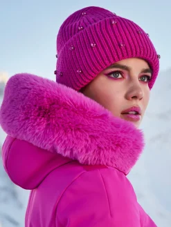 Accessories|Hats & Beanies-Goldbergh DREAM Beanie passion pink