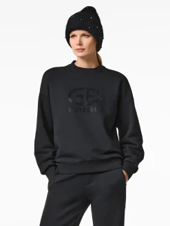Chalet Wear|Sweaters & Hoodies-Goldbergh EMBRASSE Crew Neck Sweater black