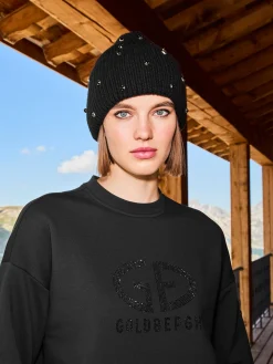 Chalet Wear|Sweaters & Hoodies-Goldbergh EMBRASSE Crew Neck Sweater black