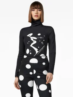 Longsleeves & T-Shirts-Goldbergh FATALE Long Sleeve Tee black