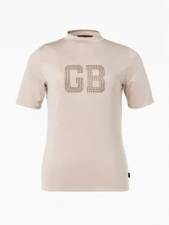 Longsleeves & T-Shirts-Goldbergh FELICITY Short Sleeve Top white sand
