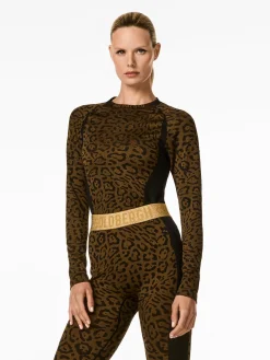 Ski Baselayers-Goldbergh Feline Baselayer Long Sleeve Jaguar