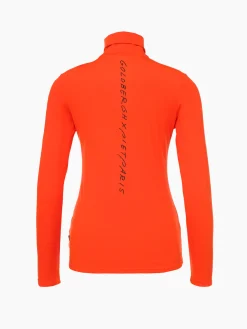 Longsleeves & T-Shirts-Goldbergh FEMME Long Sleeve Turtleneck Tee orange