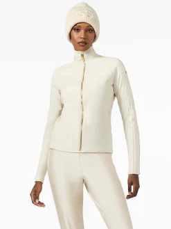 Longsleeves & T-Shirts-Goldbergh FINISH Full Zip Cardigan champagne