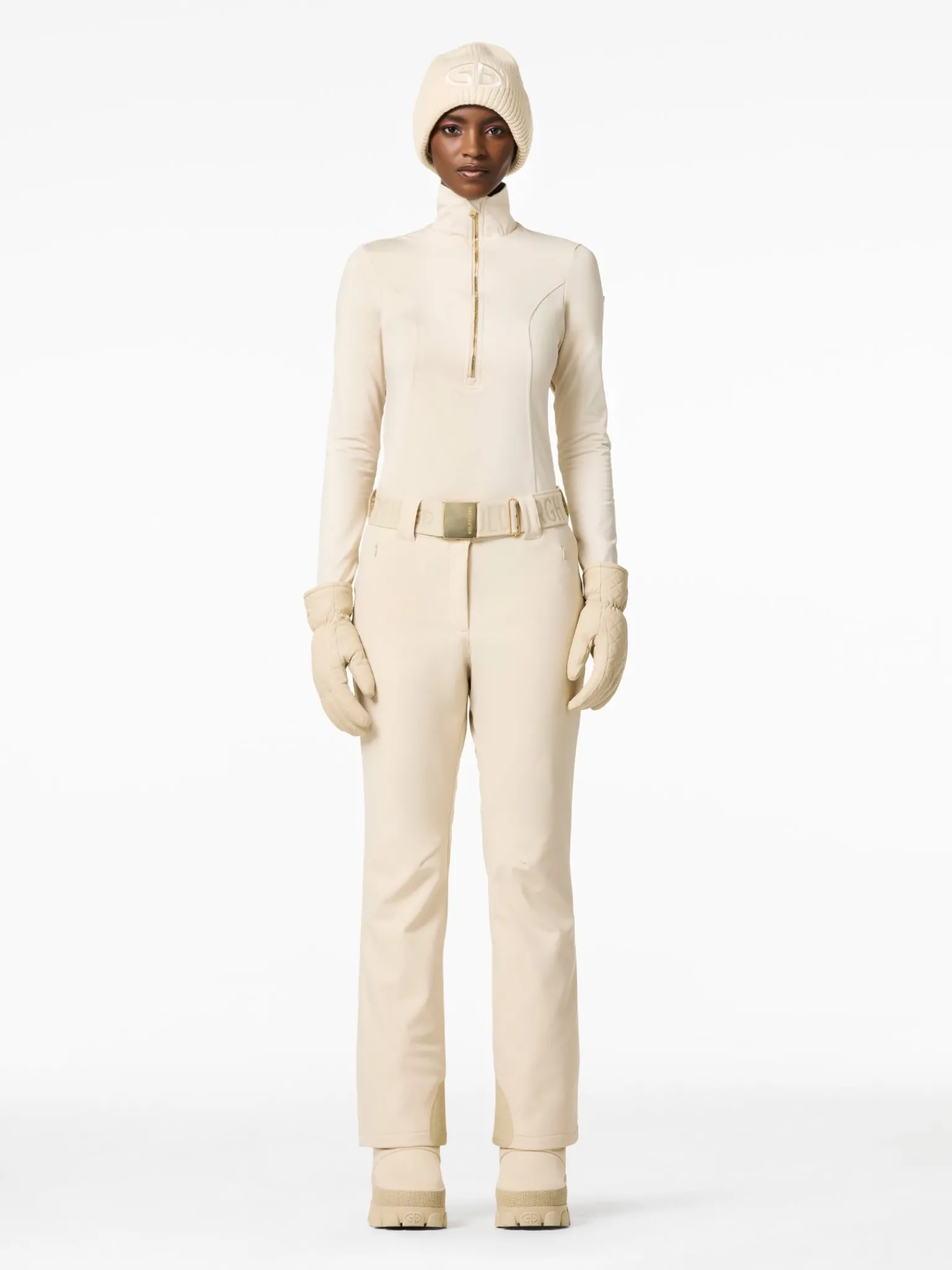 Ski Broeken-Goldbergh FLAIR Ski Pants champagne