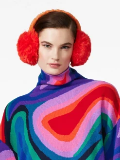 Accessories|Hats & Beanies-Goldbergh FLUFFY Ear Warmers orange