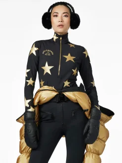 Longsleeves & T-Shirts|Pully'S-Goldbergh GALACTIQUE Ski Pully black/gold