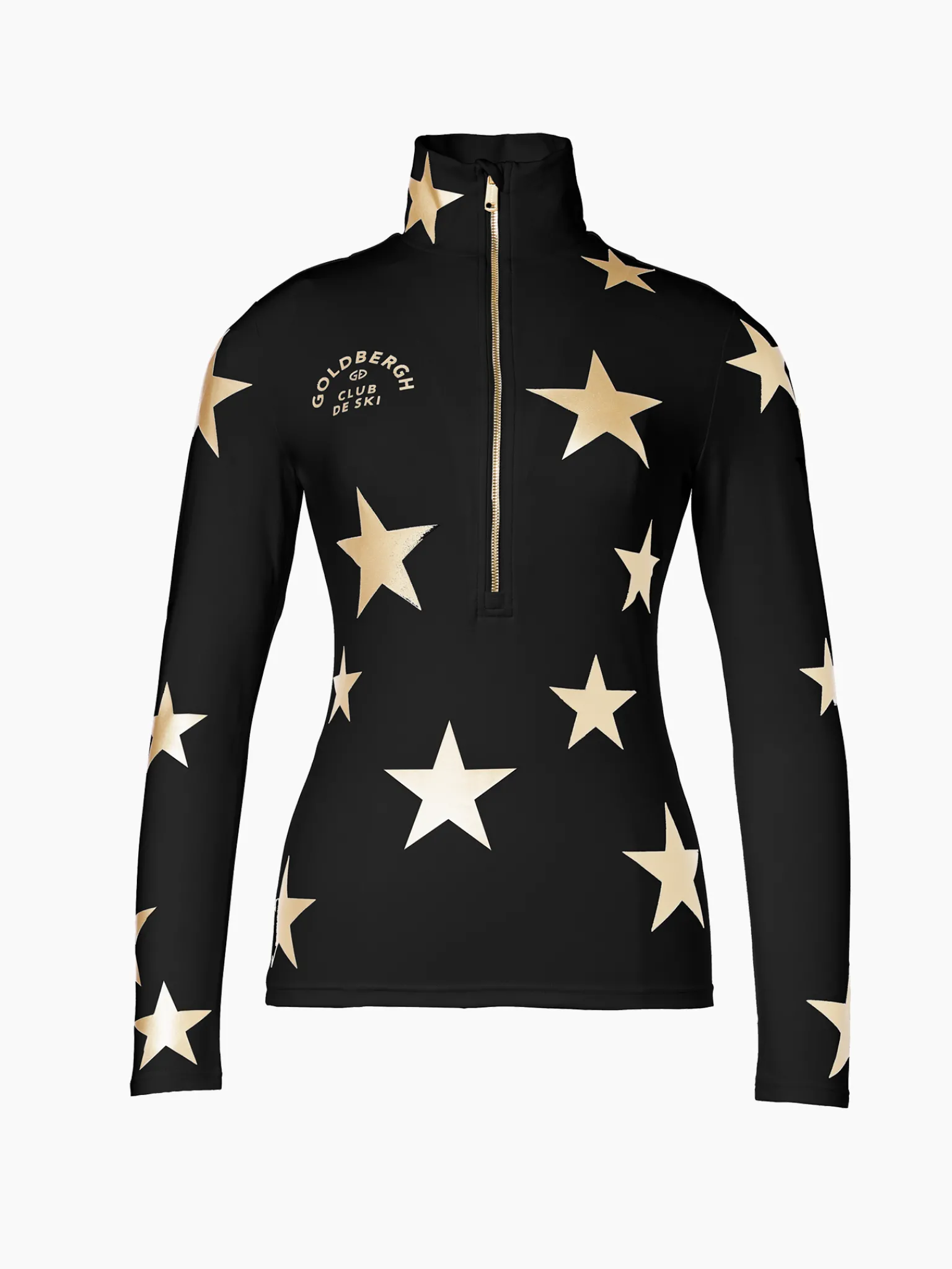 Longsleeves & T-Shirts|Pully'S-Goldbergh GALACTIQUE Ski Pully black/gold