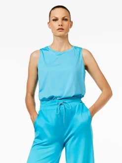 Longsleeves & T-Shirts-Goldbergh GIGI Sleeveless Top atlantic blue