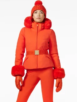 Ski Jassen-Goldbergh GISELLE FAUX BORDER Ski Jacket orange
