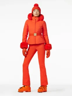 Ski Jassen-Goldbergh GISELLE FAUX BORDER Ski Jacket orange