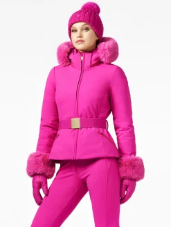 Ski Jassen-Goldbergh GISELLE FAUX BORDER Ski Jacket passion pink