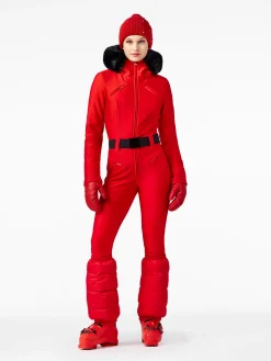 Ski Pakken-Goldbergh GLISSER FAUX BORDER Ski Suit flame