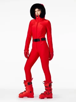 Ski Pakken-Goldbergh GLISSER FAUX BORDER Ski Suit flame